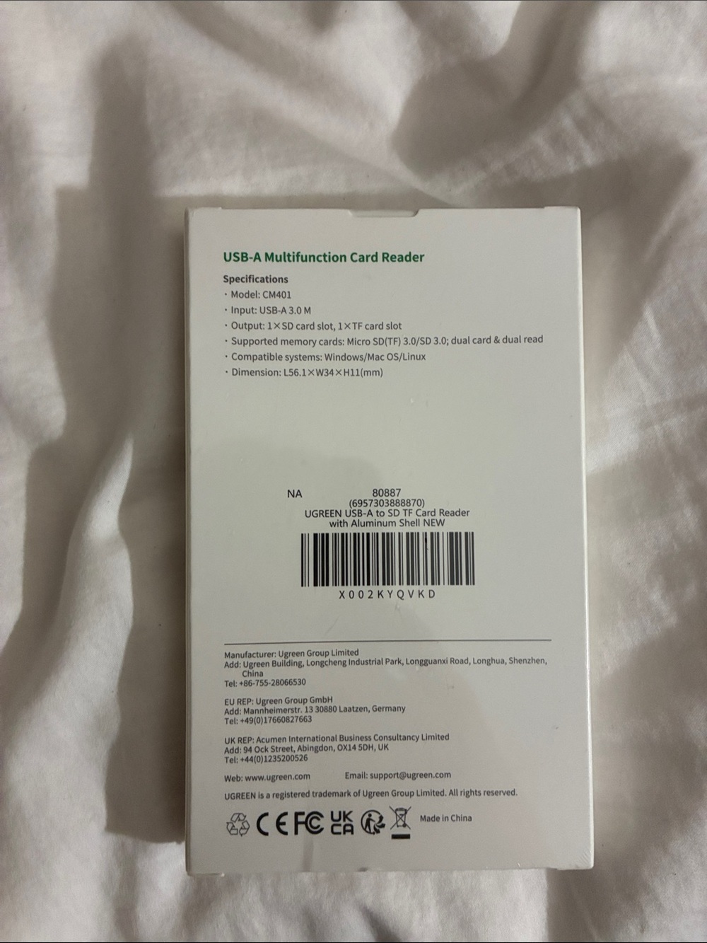 USB-A Multifunction Card Reader - Black - Picture 2 of 2